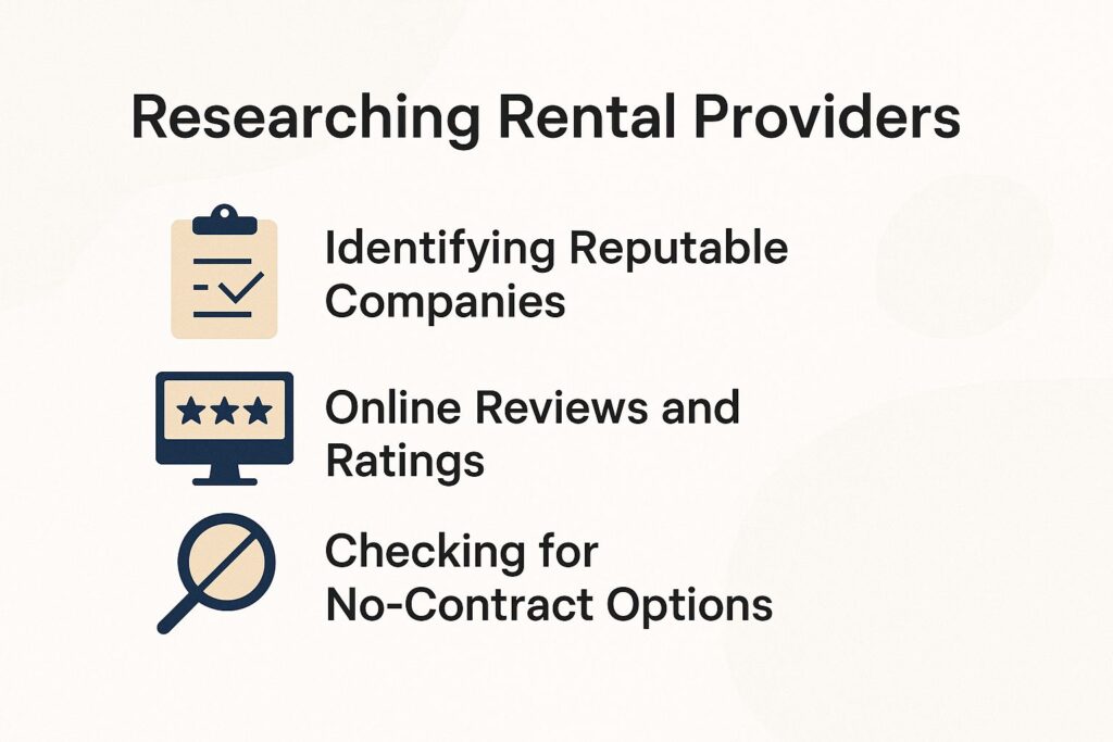 Researching Rental Providers
